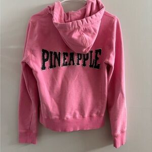Pink Zip Hoodie with Pineapple Logo